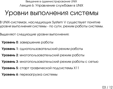 Презентация 6-03: уровни выполнения системы